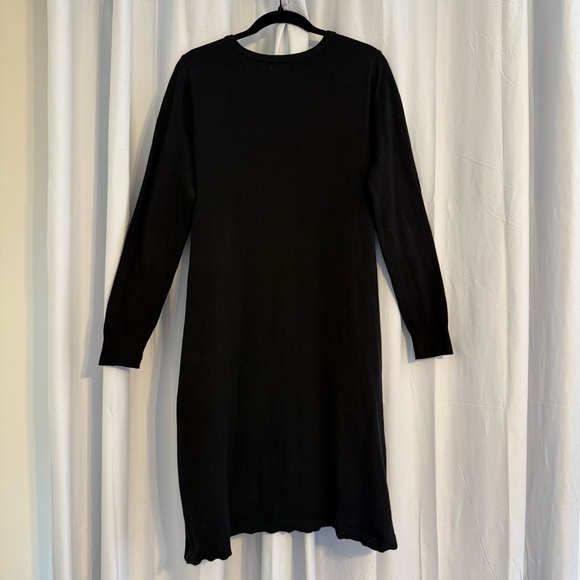 Sundance Black Knit Pocket Dress Cotton Silk Blend Medium - Picture 3 of 12